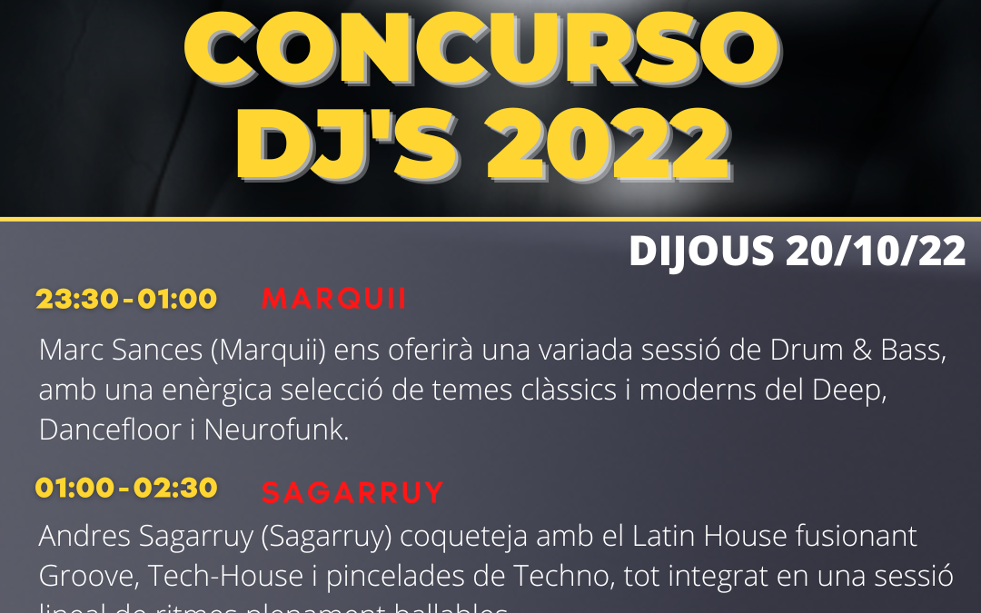 CONCURS DJ’S 2022