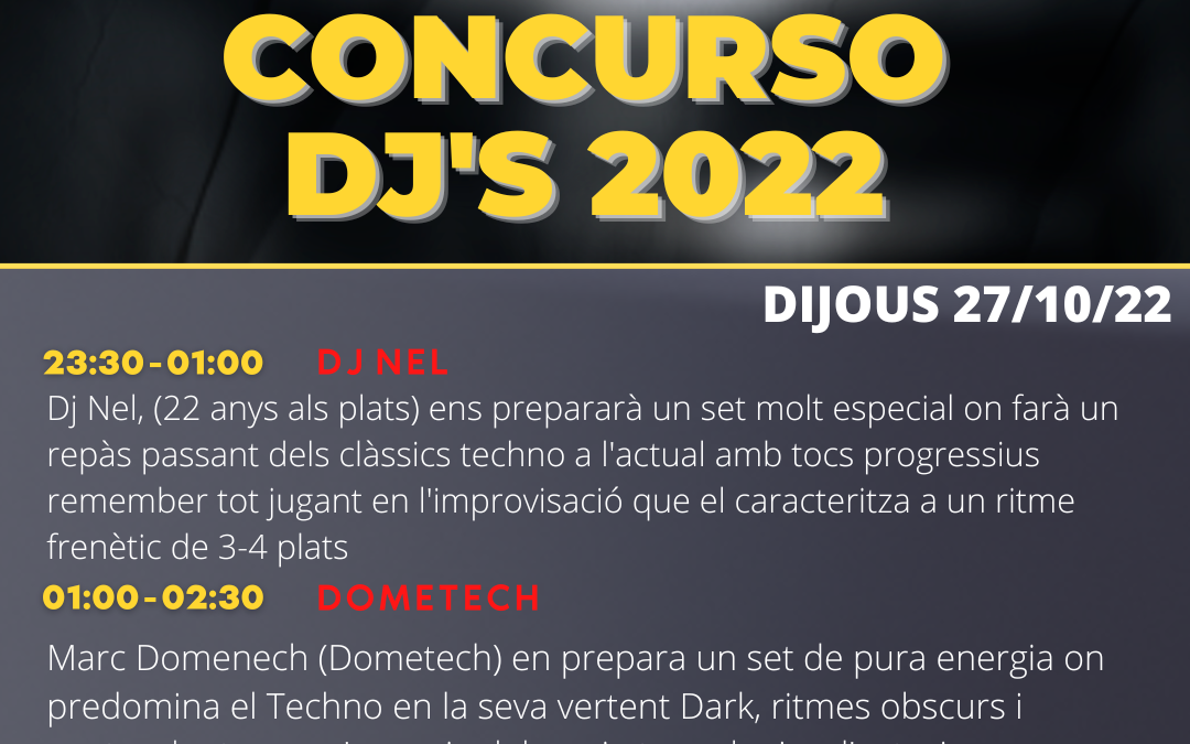 CONCURS DJ’S 2022