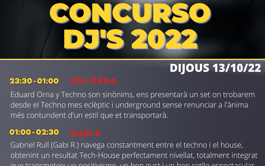 CONCURS DJ’S 2022